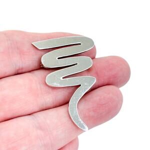 Vintage Mexico Sterling Silver 925 Modernist Zigzag Brooch